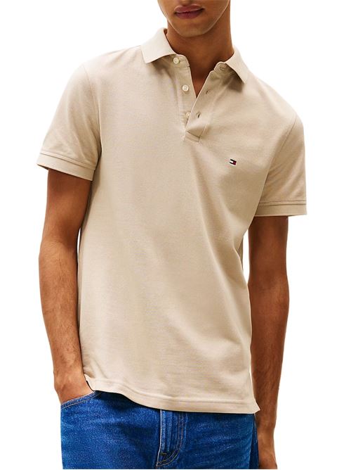 Polo uomo beige in cotone Tommy Hilfiger | MW0MW17771RBT